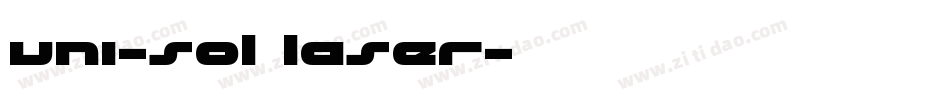 uni-sol laser字体转换